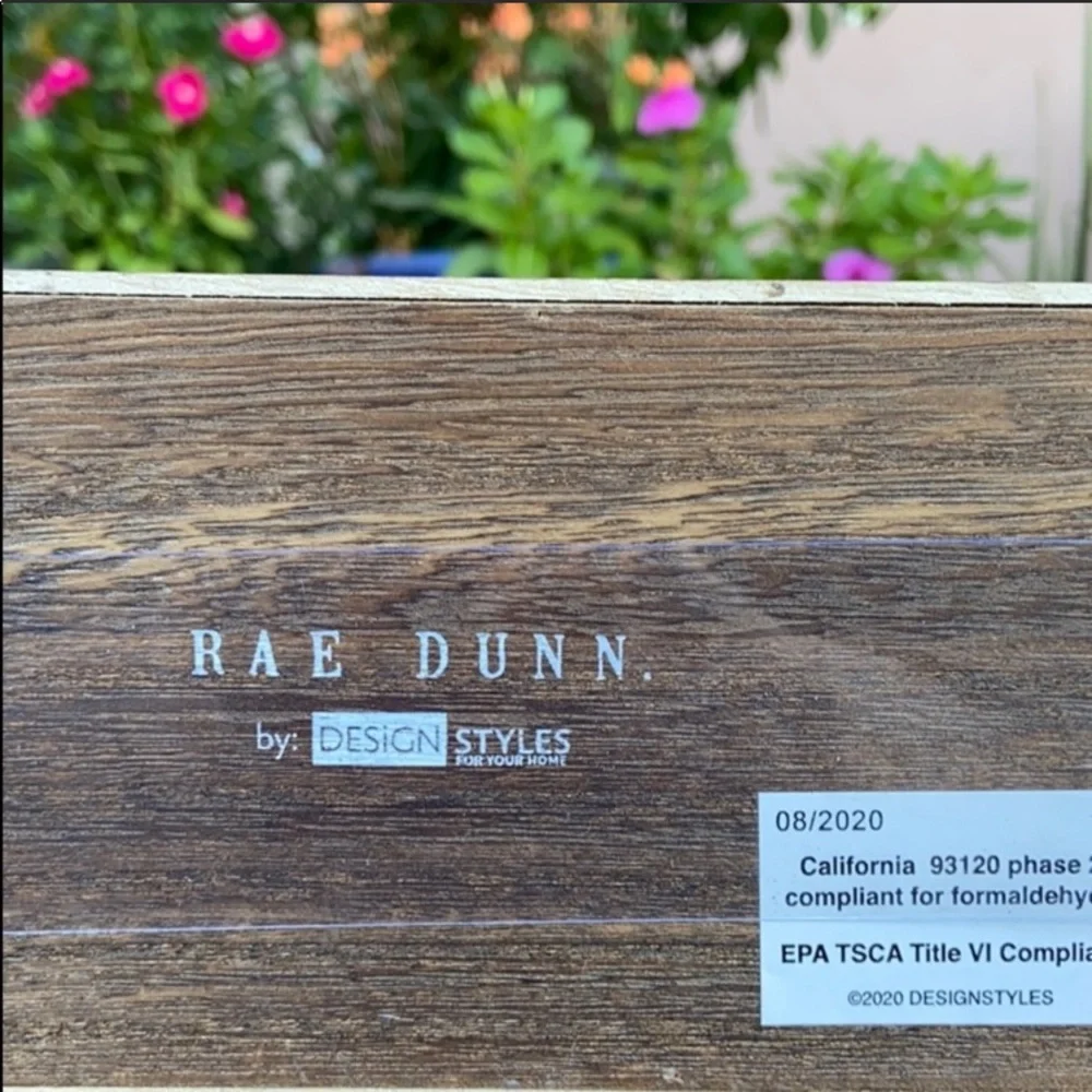 NEW Rae Dunn “ONE. TWO. THREE” 3 Piece Wooden Box Canister Set w/ Tray
